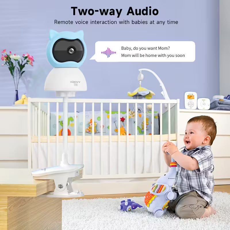 Smart 4MP WiFi Baby Monitor with Night Vision & Two-Way Audio
