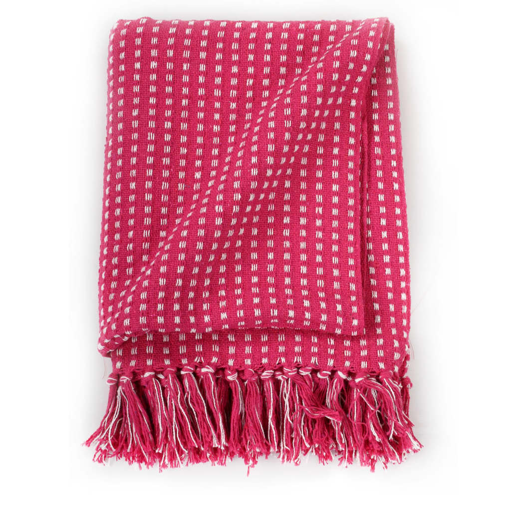 NNEVL Throw Cotton Squares 160x210 cm Pink