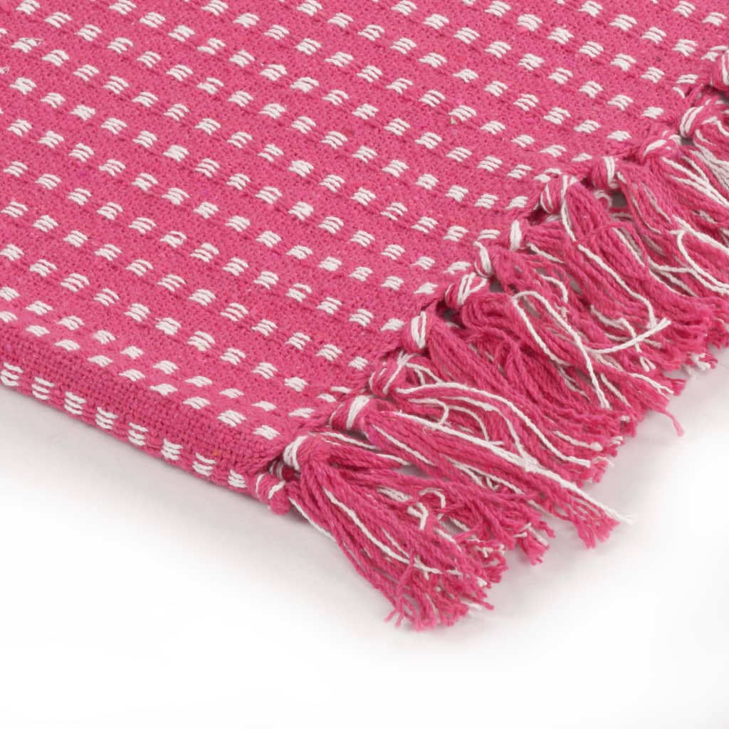 NNEVL Throw Cotton Squares 160x210 cm Pink