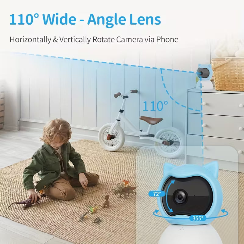 Smart 4MP WiFi Baby Monitor with Night Vision & Two-Way Audio