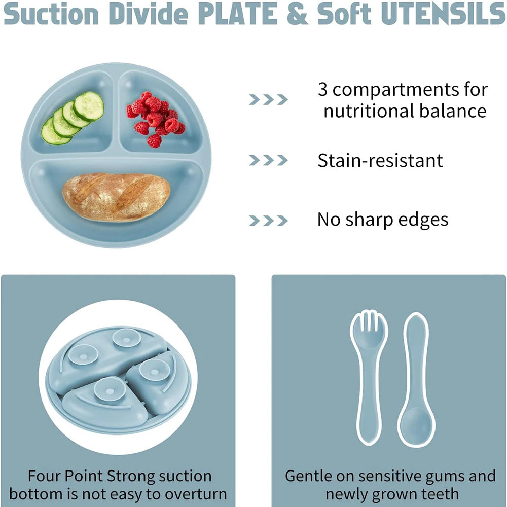 Silicone Baby Feeding Dinner Set
