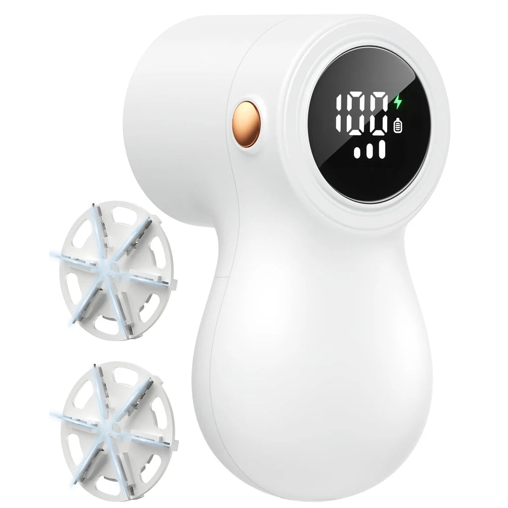 Lint Remover for Clothes with 2 Replaceable Blades Rechargeable Fabric Shaver 3-Speeds Electric Lint Shaver for Sweater