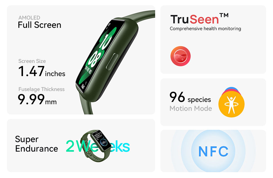 Huawei Band 7 Smart Band, Heart Rate, 14 Days Battery Life, Waterproof