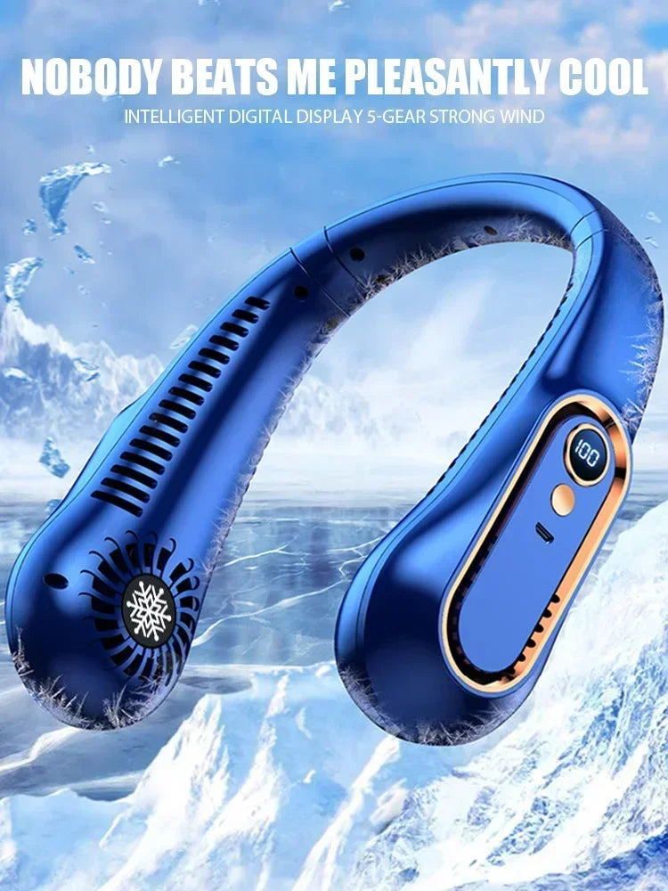 Mini Bladeless Fan, Neck Fan, Cool Wind Blows all over the Body