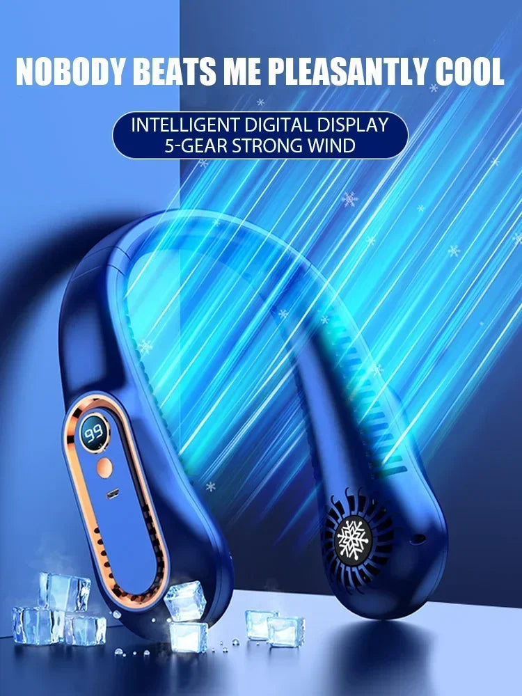 Mini Bladeless Fan, Neck Fan, Cool Wind Blows all over the Body