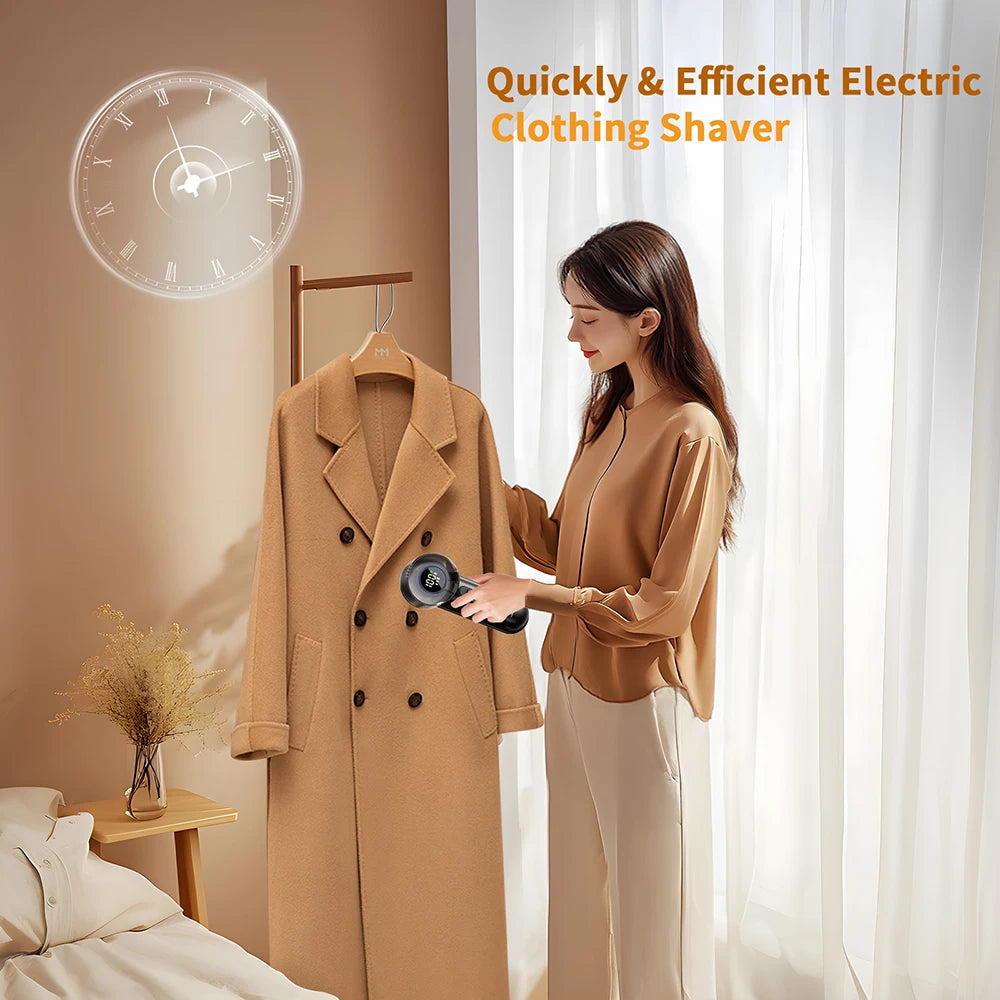 Rechargeable Fabric Shaver Electric Lint Remover with Digital Display Sweater Shaver Lint Shaver for Clothing Blanket