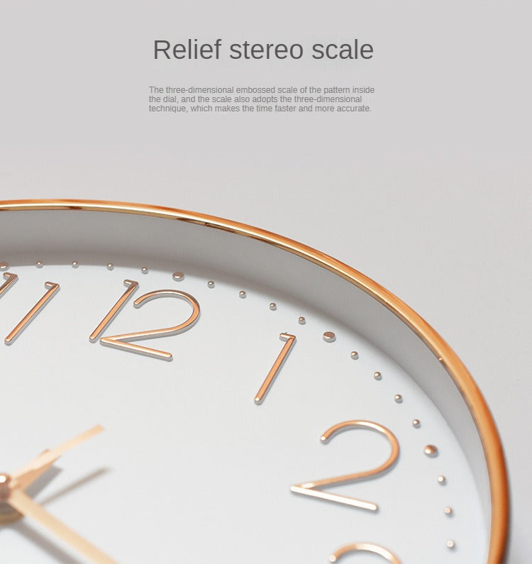 Quartz 12 inch Non-Ticking Wall Clock, Silent, Battery Operated, ABS Frame