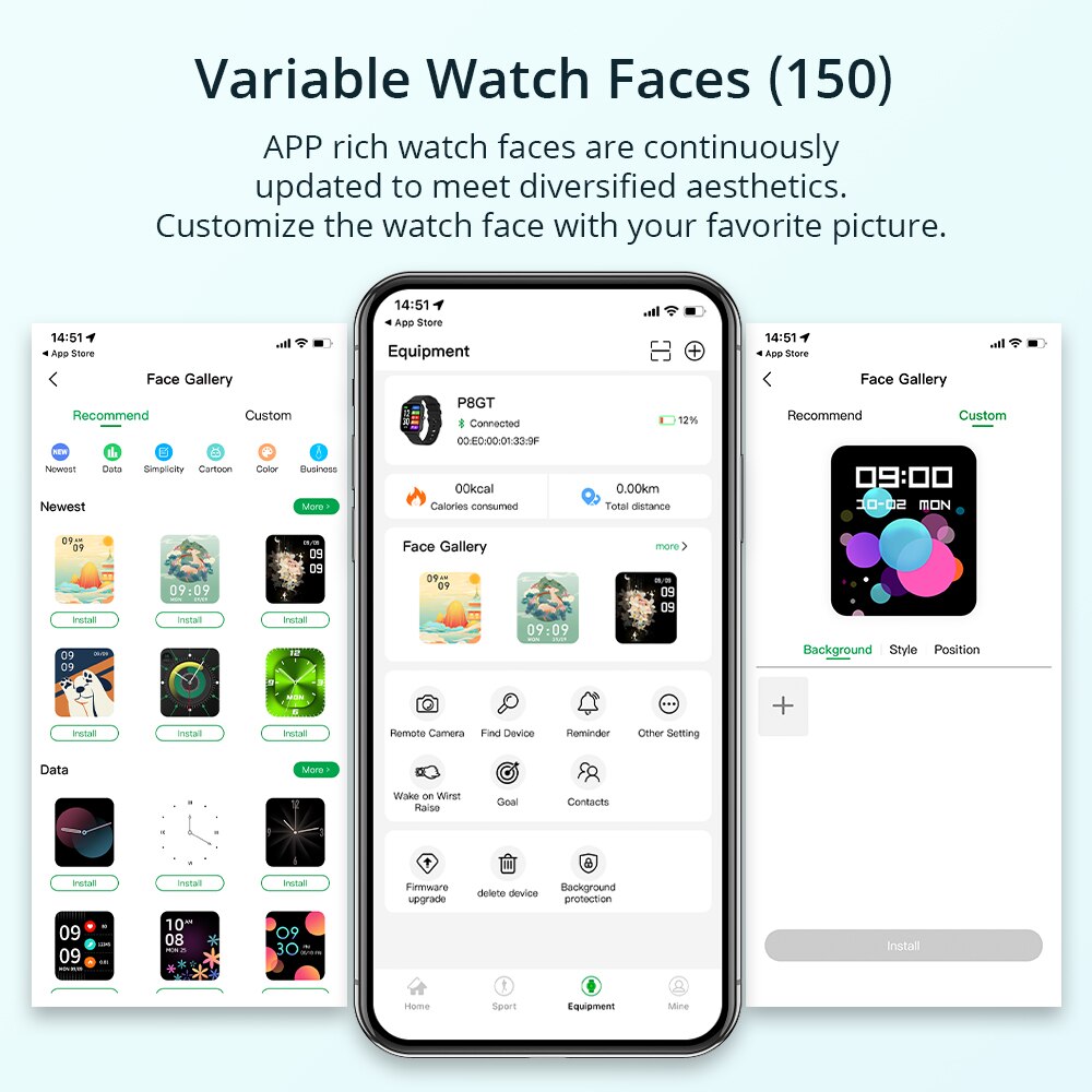 COLMI P8 GT Smartwatch 1.69 inch Bluetooth Calling Heart Rate 13 Sport Models IP67 Waterproof Smart Watch For Men Women