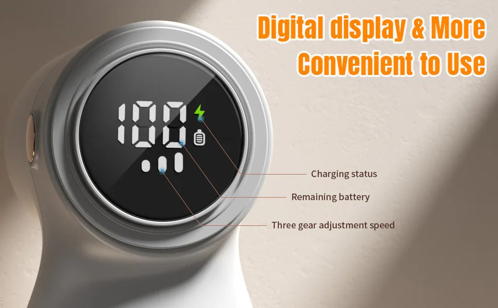 Lint Remover for Clothes with 2 Replaceable Blades Rechargeable Fabric Shaver 3-Speeds Electric Lint Shaver for Sweater