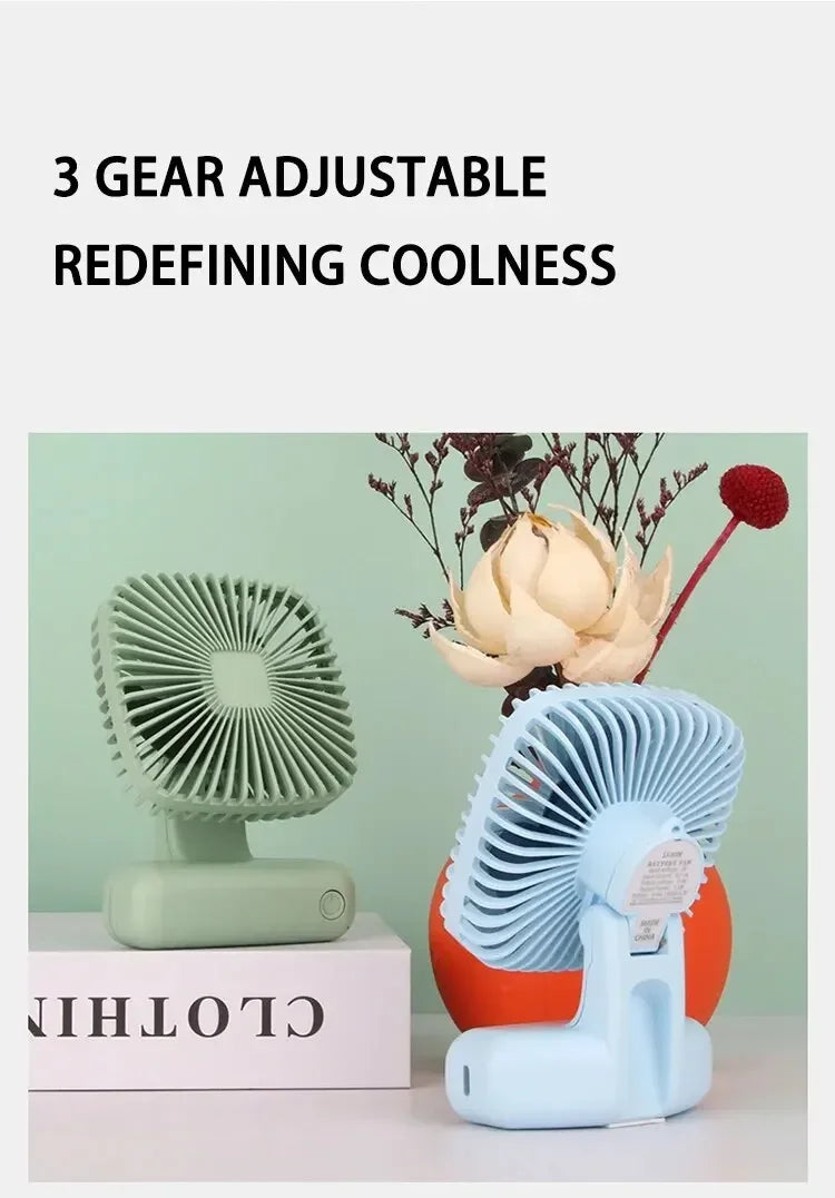 Multi-functional Portable USB Charging Fan, Home, Office, Car, Outdoor All-round Cooling Must