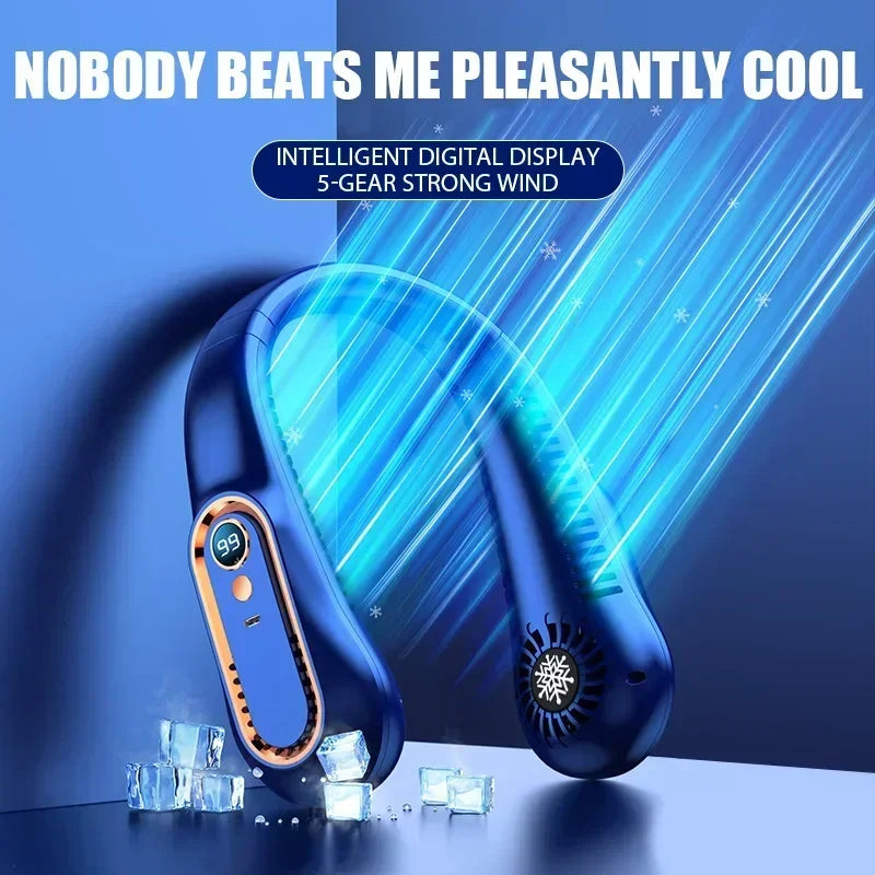 Mini Bladeless Fan, Neck Fan, Cool Wind Blows all over the Body