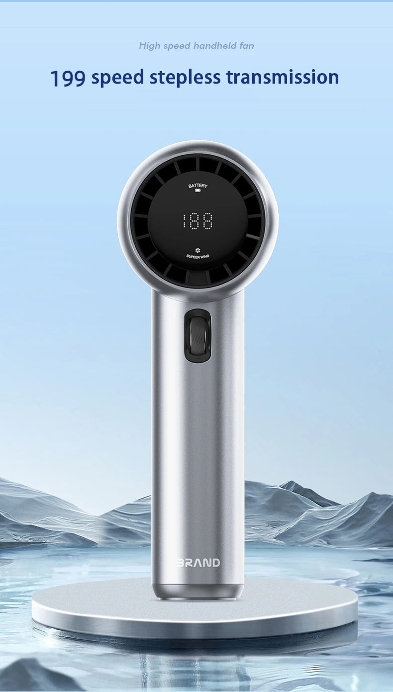 High Speed Handheld Fan Portable Cooler Fans USB Rechargeable 3500mAh Electric Fan Mini Air Conditioner