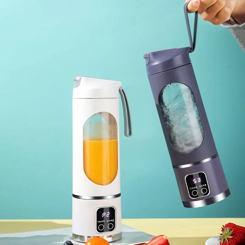 Portable Electric Juicer USB Wireless Charging Mini Juicer Bottle 450ml Cup Fruit Mixer Electric Handheld Blender
