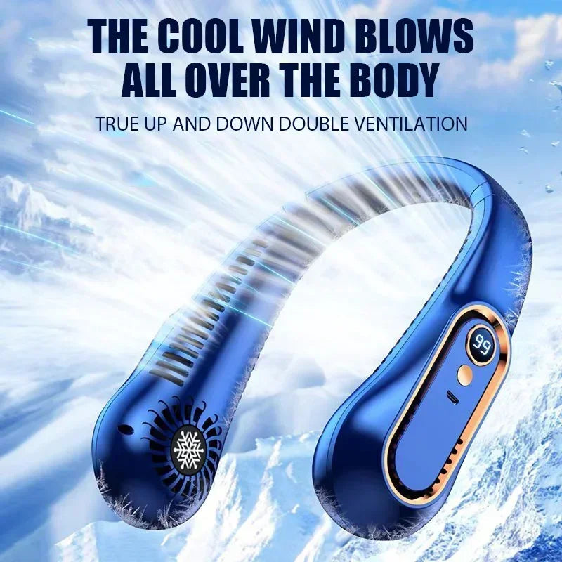 Mini Bladeless Fan, Neck Fan, Cool Wind Blows all over the Body