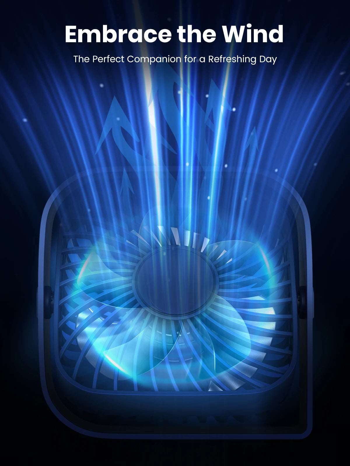 Mini Portable Fan, USB Desk Fan Table, Quiet 3 Speed Wind Personal Fan 360° Rotatable Head Standing Fans for Room Camping