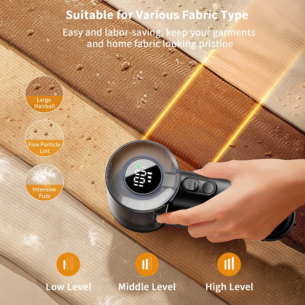 Rechargeable Fabric Shaver Electric Lint Remover with Digital Display Sweater Shaver Lint Shaver for Clothing Blanket