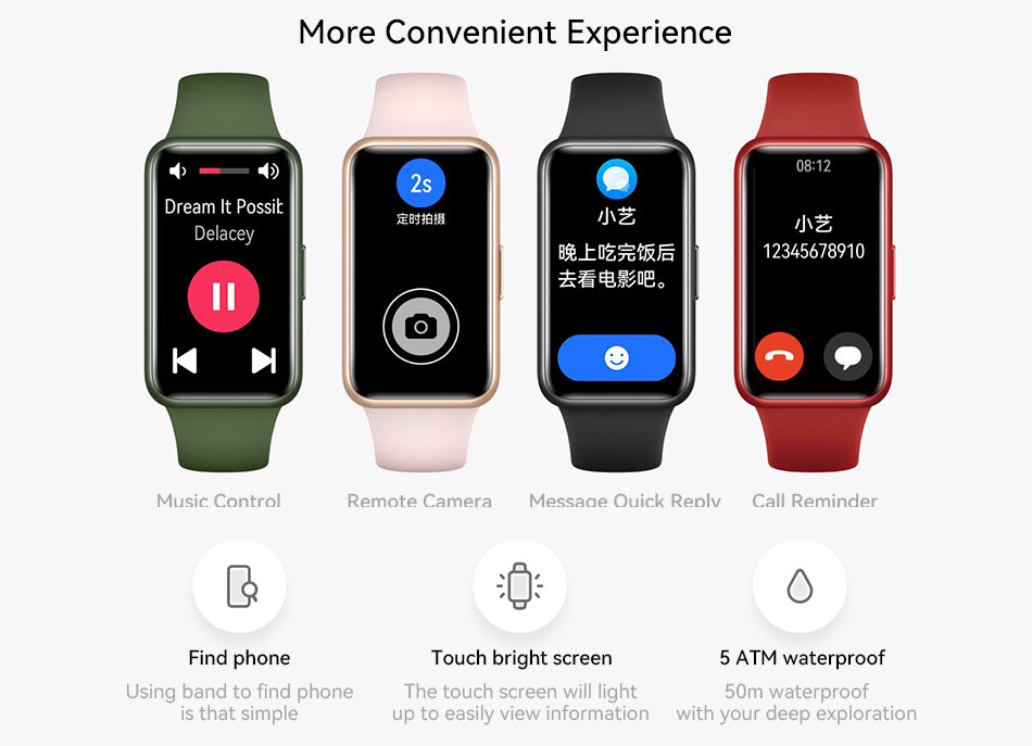 Huawei Band 7 Smart Band, Heart Rate, 14 Days Battery Life, Waterproof