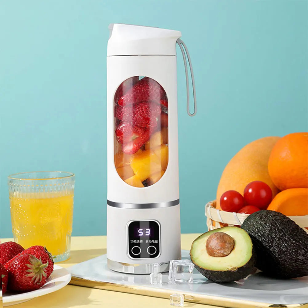 Portable Electric Juicer USB Wireless Charging Mini Juicer Bottle 450ml Cup Fruit Mixer Electric Handheld Blender