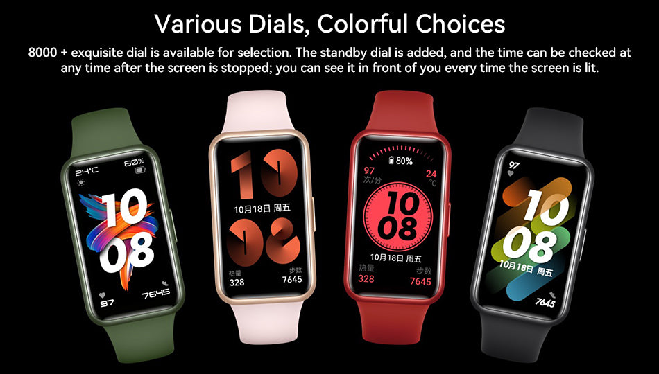 Huawei Band 7 Smart Band, Heart Rate, 14 Days Battery Life, Waterproof