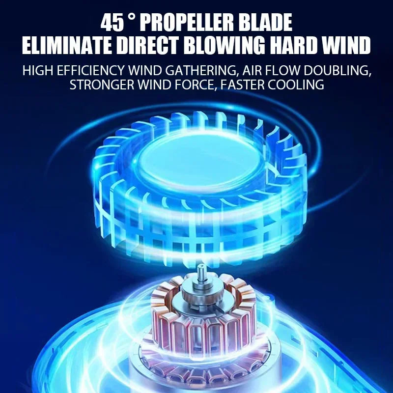 Mini Bladeless Fan, Neck Fan, Cool Wind Blows all over the Body