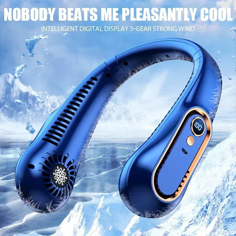 Mini Bladeless Fan, Neck Fan, Cool Wind Blows all over the Body