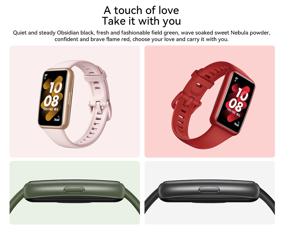 Huawei Band 7 Smart Band, Heart Rate, 14 Days Battery Life, Waterproof