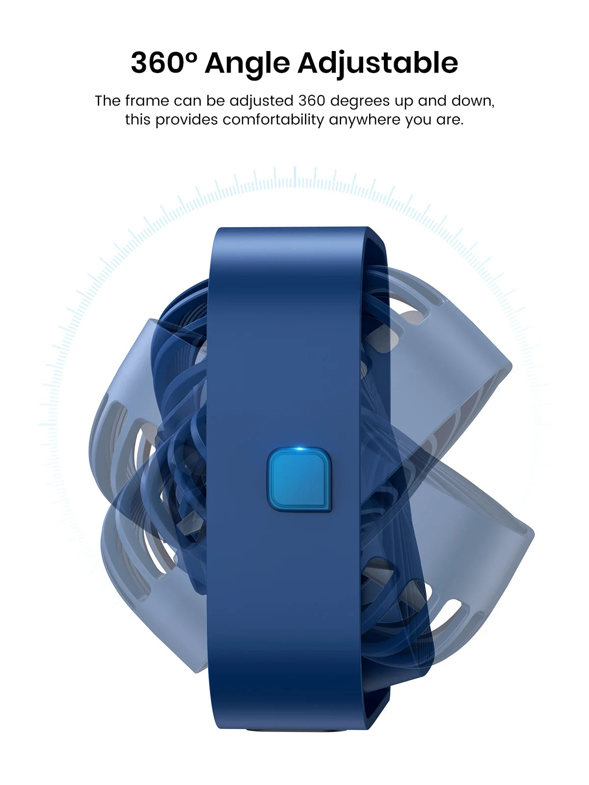 Mini Portable Fan, USB Desk Fan Table, Quiet 3 Speed Wind Personal Fan 360° Rotatable Head Standing Fans for Room Camping