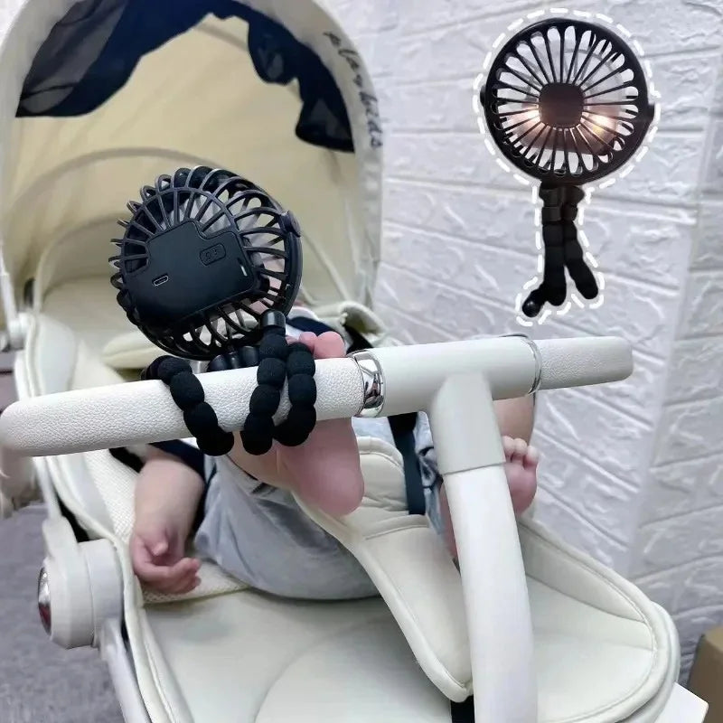 Baby Fan for Cart Stroller 3 Speeds Fans Portable Outdoor Fan Clip On for Baby USB Rechargeable Handheld Electric Fan for Home