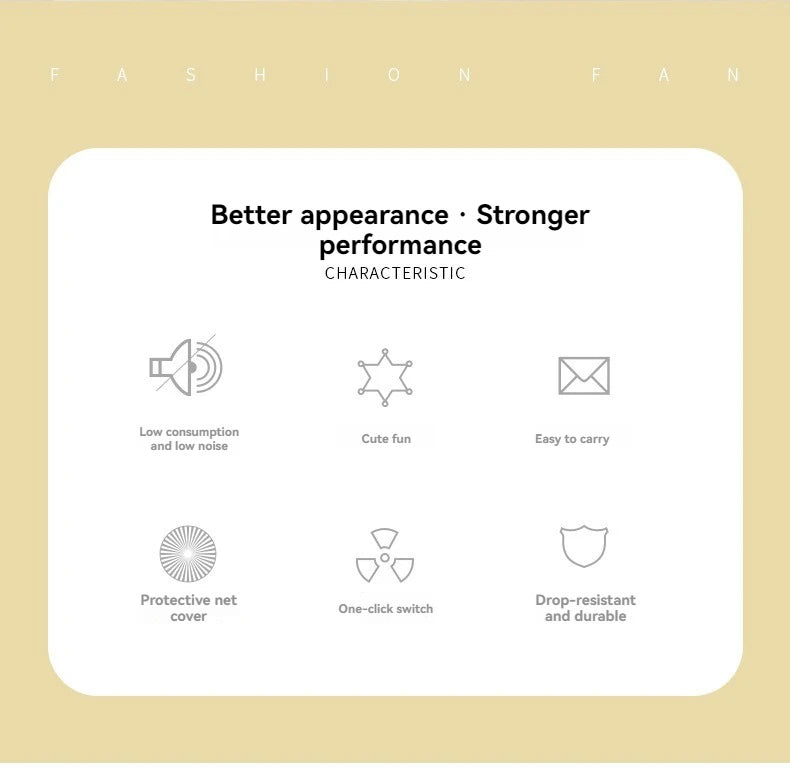 Handheld Charging Fan Cartoon Cute Small Student Charging Small Fan Portable Mini USB Fan Mini Pocket