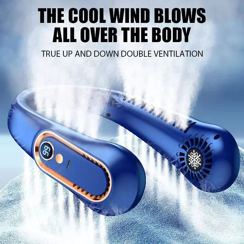 Mini Bladeless Fan, Neck Fan, Cool Wind Blows all over the Body