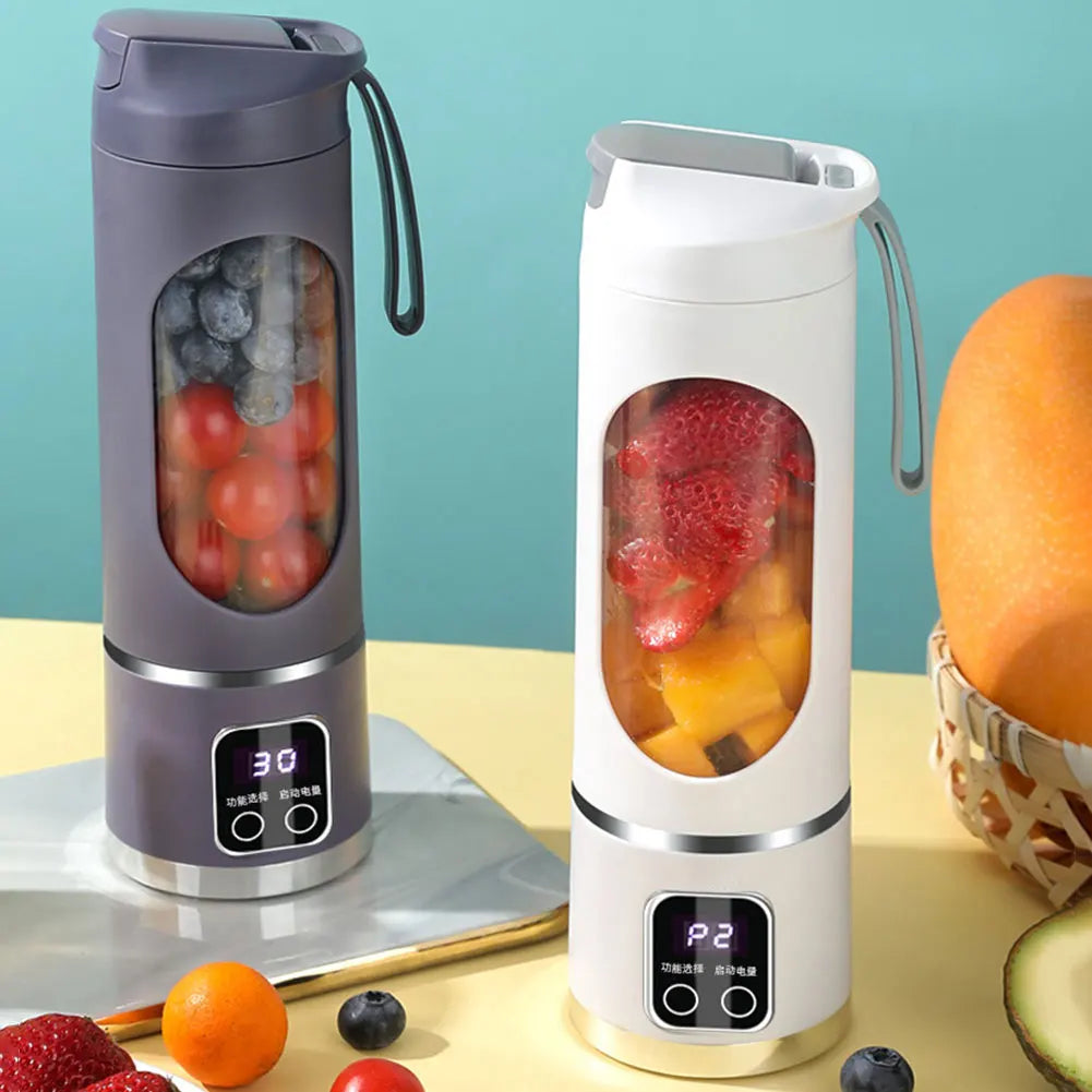 Portable Electric Juicer USB Wireless Charging Mini Juicer Bottle 450ml Cup Fruit Mixer Electric Handheld Blender
