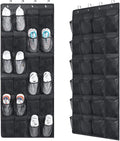2-Piece Hanging Shoe Bag - Behind the Door Shoe Hanging Holder Rack - Shoe Rack - Shoe Organizer - Shoe Bag - with 48 Large Mesh Pockets - Clear Fabric Shoe Hanger Storage Organizer Bag - Hanging Organizer - Shoe Organizer