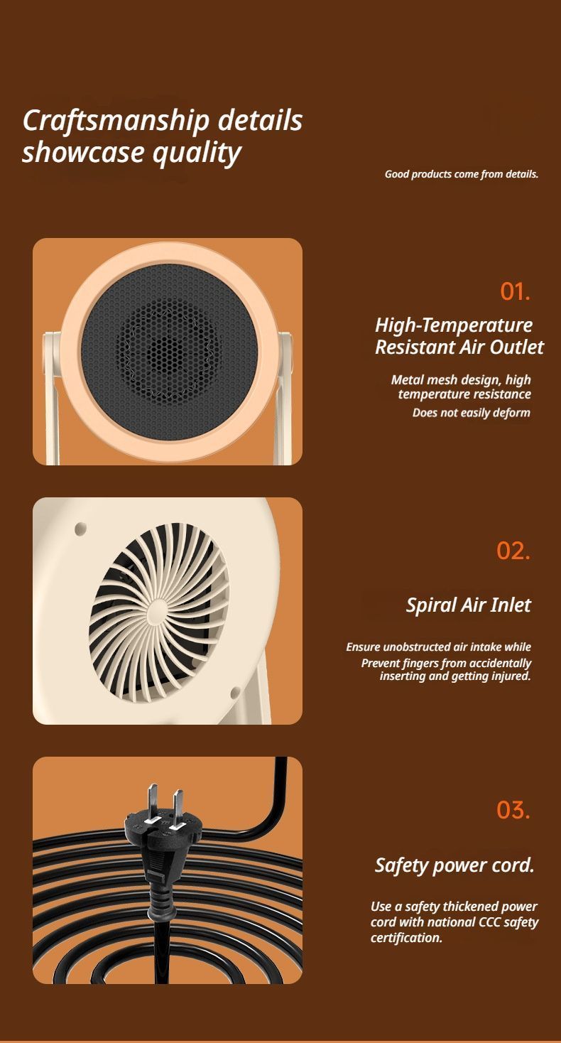 Desk heater white