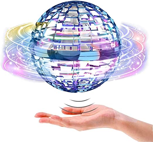Flying Ball Toys Outdoor Cool Drones for Kids Hover Drones Flying Toy, Built-in RGB Lights Spinner 360° Rotating Spinning UFO Safe for Kids Adults Magic Flying Toys Outdoor Indoor