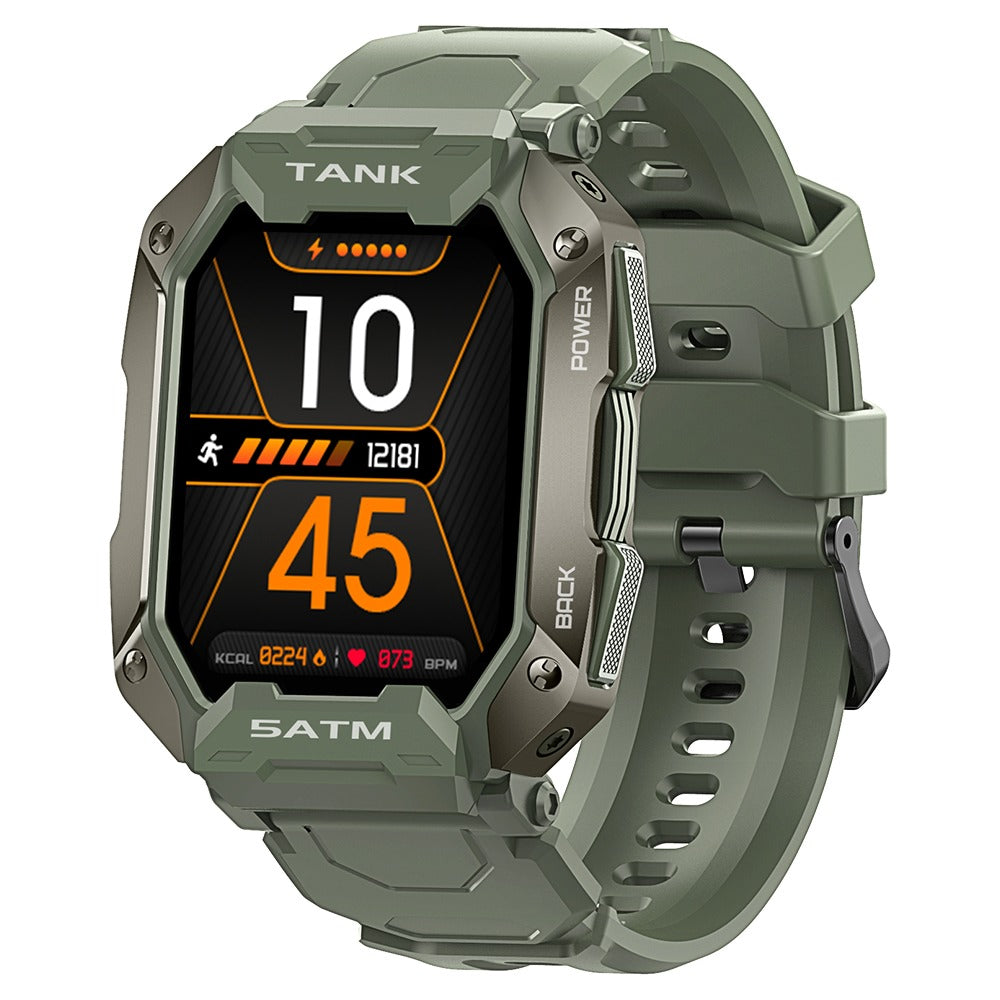TECHO M1 Rugged Outdoor, Blood Pressure, 5ATM IP69K Waterproof, Bluetooth Smartwatch For Men