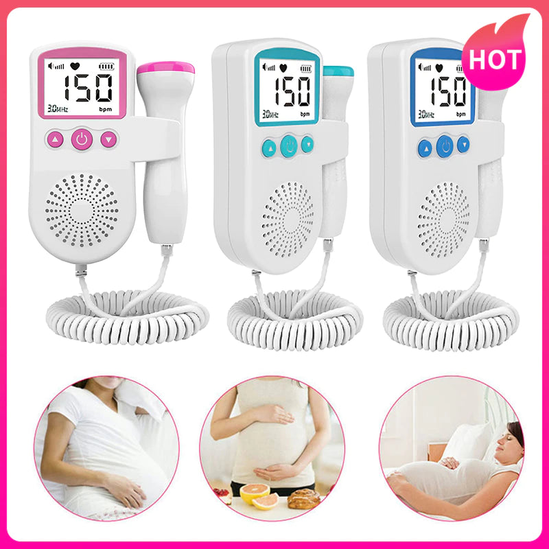 Doppler Fetal Heart rate Monitor Home Pregnancy Baby Fetal Sound Heart Rate Detector LCD Display No Radiation