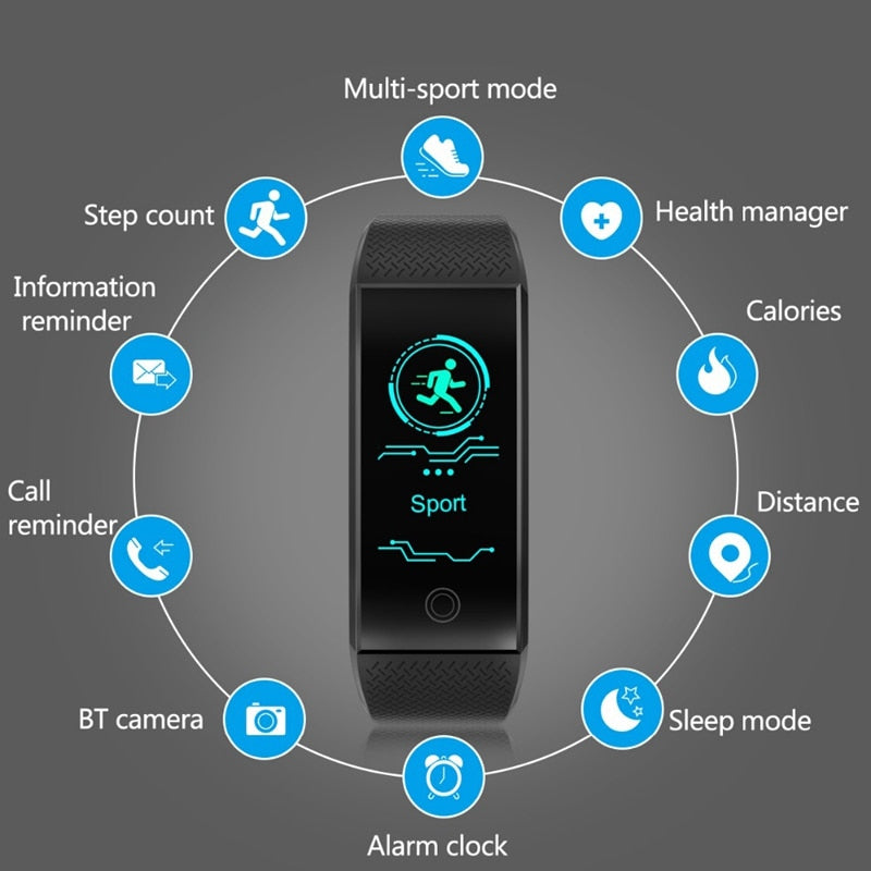Fit Smart Bracelet QW18, Bluetooth, Heart Rate, Waterproof
