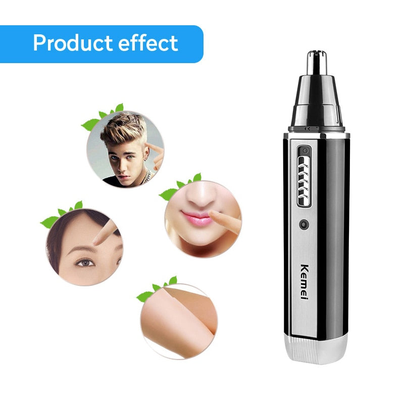 Rechargeable Men Electric Nose Ear Hair Trimmer, Painless Women Trimming Sideburns, Eyebrows, Shaver - 4 in 1 - Men and Women