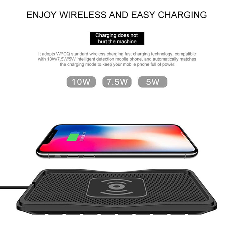 QI Wireless Car Charger, Fast Charging Pad