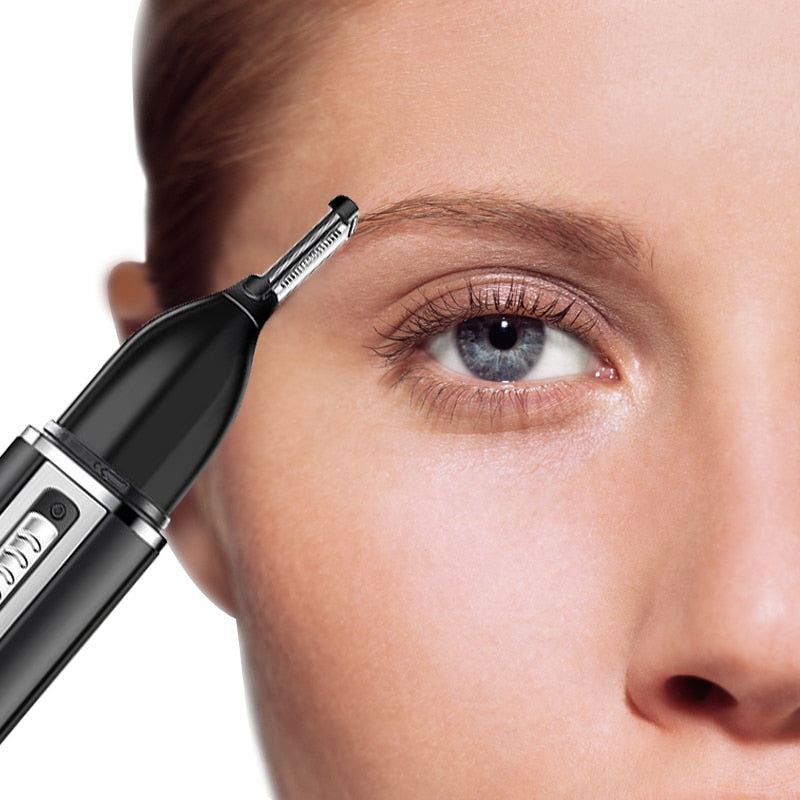 Rechargeable Men Electric Nose Ear Hair Trimmer, Painless Women Trimming Sideburns, Eyebrows, Shaver - 4 in 1 - Men and Women