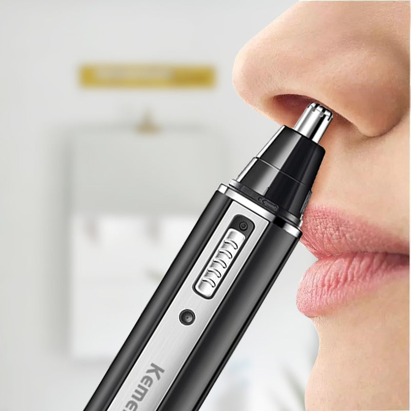 Rechargeable Men Electric Nose Ear Hair Trimmer, Painless Women Trimming Sideburns, Eyebrows, Shaver - 4 in 1 - Men and Women
