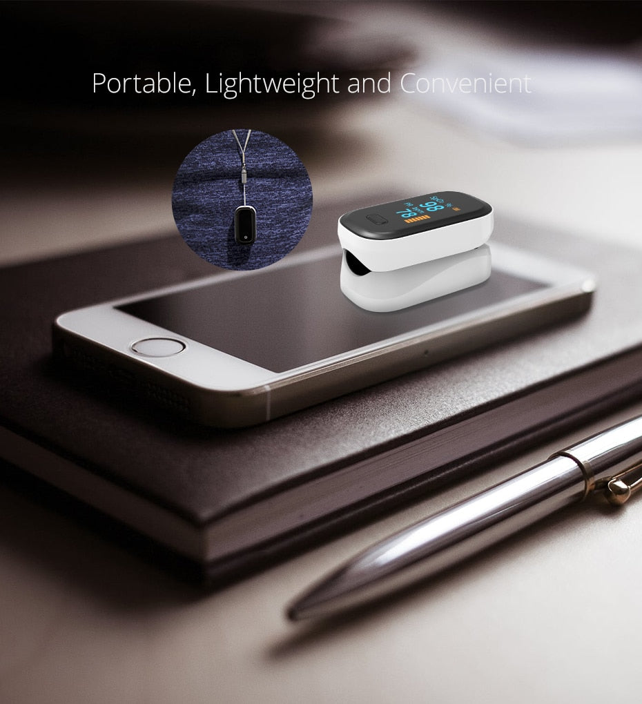 Portable Finger Pulse Oximeter blood oxygen Heart Rate Saturation Meter OLED
