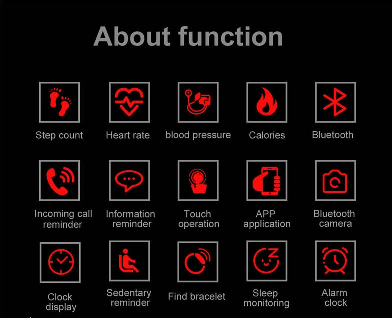 Color LED Fitness Tracker Waterproof Bluetooth