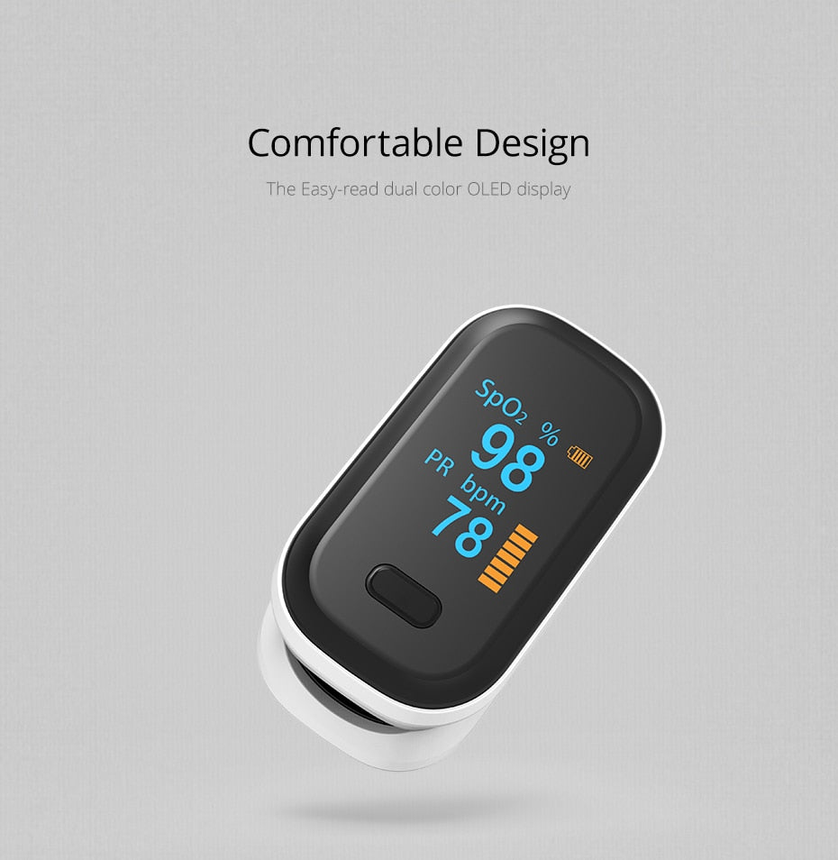 Portable Finger Pulse Oximeter blood oxygen Heart Rate Saturation Meter OLED