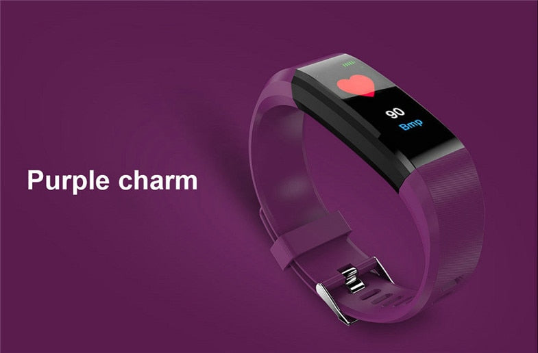 Color LED Fitness Tracker Waterproof Bluetooth