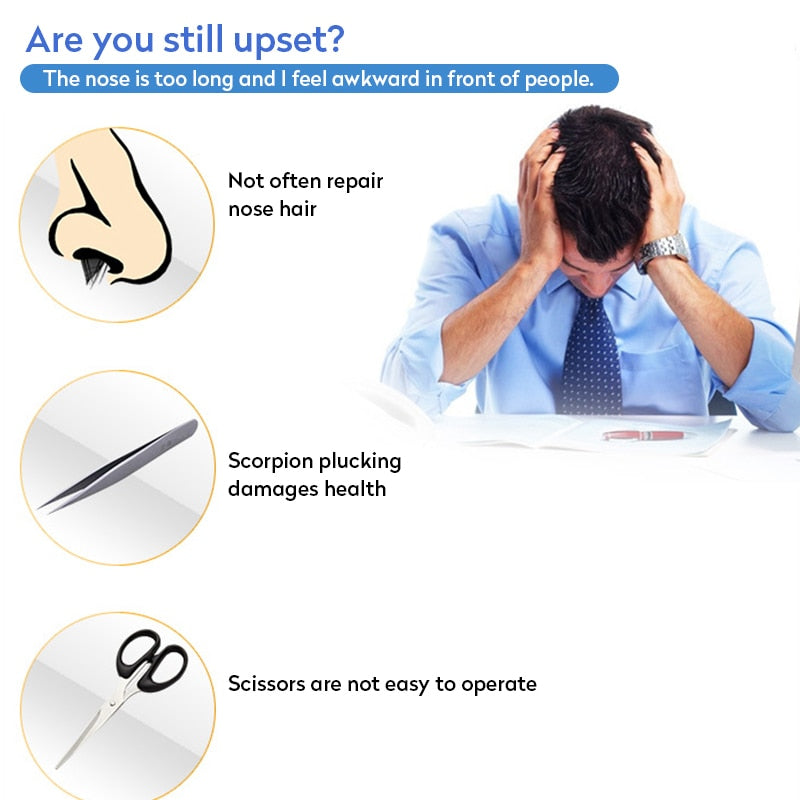 Rechargeable Men Electric Nose Ear Hair Trimmer, Painless Women Trimming Sideburns, Eyebrows, Shaver - 4 in 1 - Men and Women