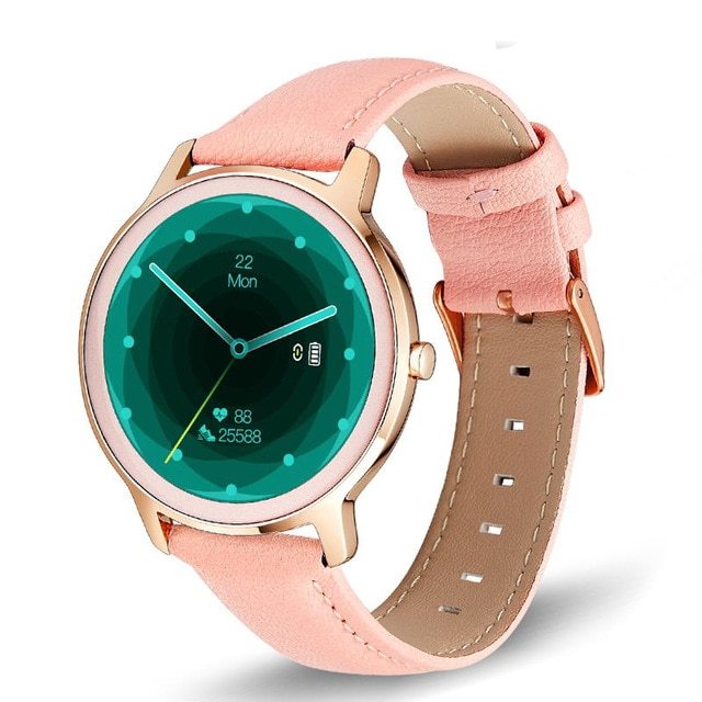 Full Touch Screen Women Smart Watch - Heart Rate Blood Pressure Monitoring For Android IOS Waterproof Ladies Smartwatch