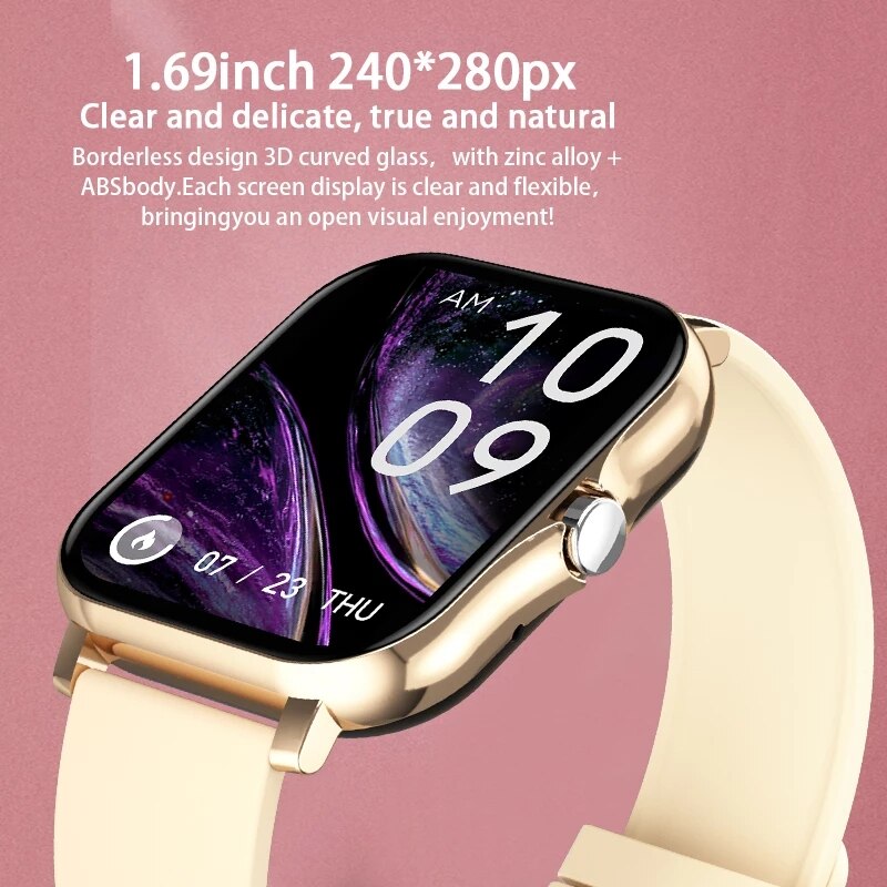 New Women Smart Watch Men Full Touch Split Screen Fitness Tracker Bluetooth Call Smart Clock Ladies Sport Smartwatch Women