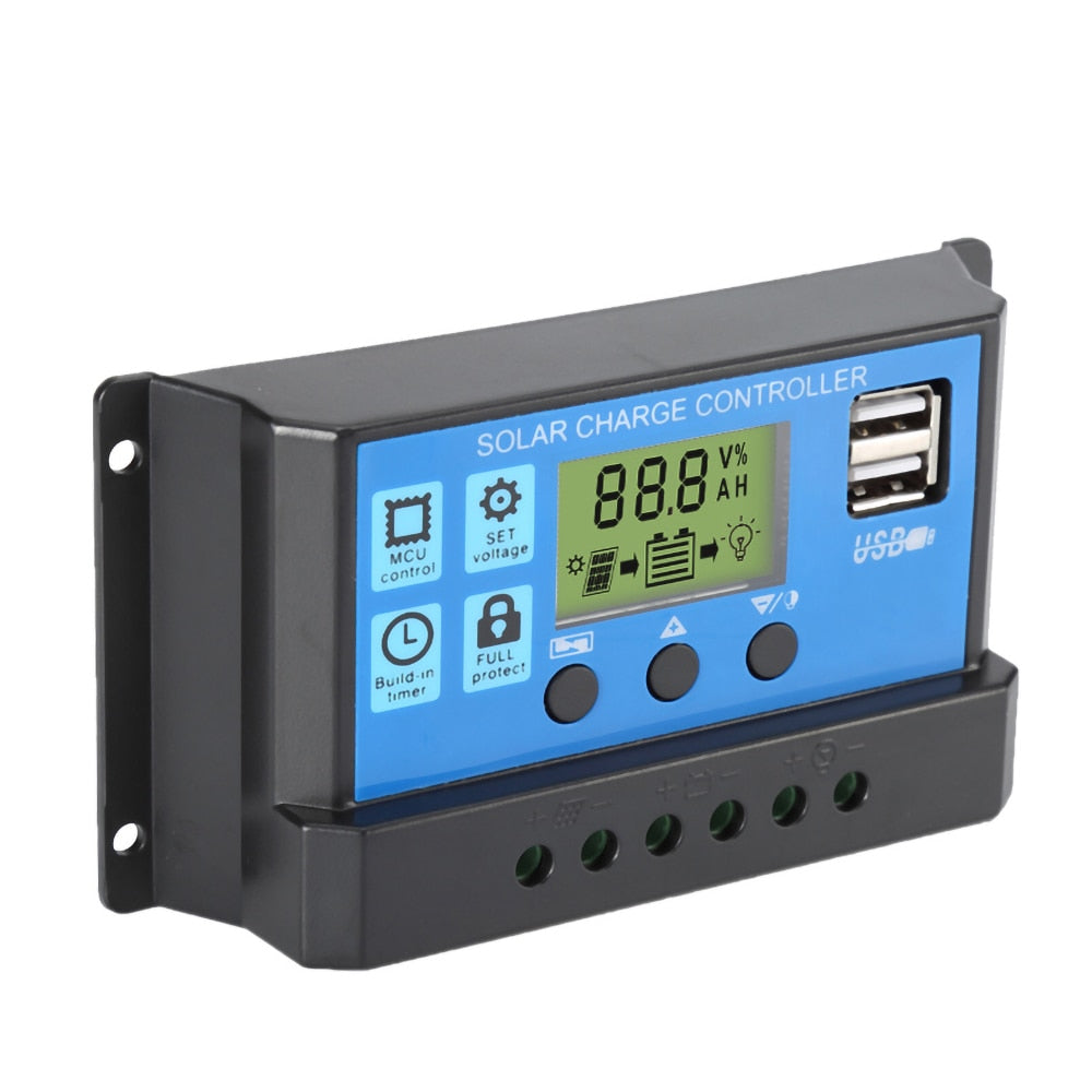 Solar Controller 30A Solar Regulator 12V/24V Solar charge controller solar panel charger battery regulator 5v DC Output