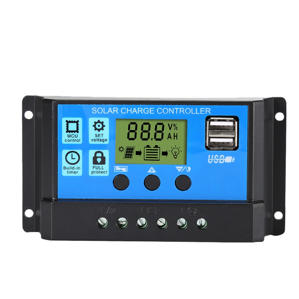 Solar Controller 30A Solar Regulator 12V/24V Solar charge controller solar panel charger battery regulator 5v DC Output
